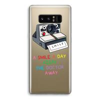 Smile: Samsung Galaxy Note 8 Transparant Hoesje - thumbnail