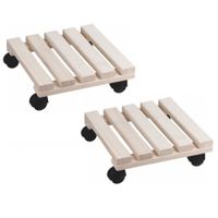 Set van 2x stuks planten trolleys / multirollers 30 x 30 cm