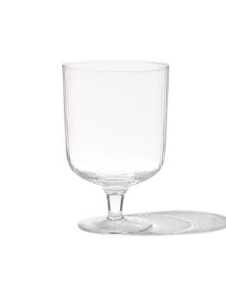 HEMA Wijnglas Bergen streep reliëf 250ml (transparant)