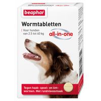 Beaphar Wormmiddel all-in-one (2,5 - 40 kg) hond 12 tabletten