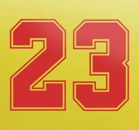 Sticker rugnummer Michael Jordan Sticker rugnummer Michael Jordan