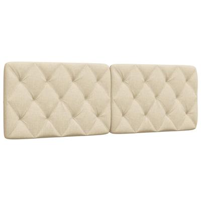 Hoofdbordkussen 160 cm stof crèmekleurig