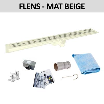 Douchegoot Flens BWS Met Uitneembaar Sifon 100 cm Mat Beige Boss & Wessing