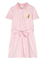 Lanvin Enfant robe à logo imprimé - Rose