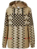 Burberry veste Pixel Check à capuche - Jaune