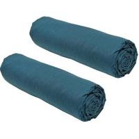 Set di 2 copertine fogli oggi essenziali - 140 x 190 cm - 2 persone - 100% cotone - pavone