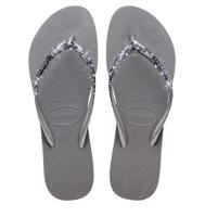 Havaianas - Slim Glitter II | Steel Grey Rubber Dames
