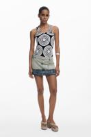 Minirok met dubbele taille - BLUE - S
