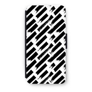 Zwarte vegen: iPhone 8 Flip Hoesje