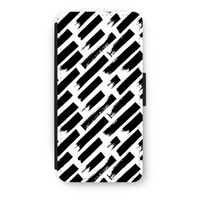 Zwarte vegen: iPhone 8 Flip Hoesje