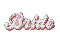 Opstrijkborduurwerk Bride (22x8cm) - thumbnail