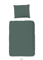 Good Morning Ledikant babydekbedovertrek "uni dessin" - Groen - (100x135 cm) - Katoen