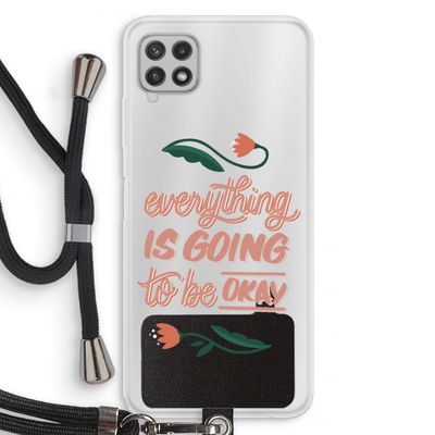 Optimistic flower girl: Samsung Galaxy A22 4G Transparant Hoesje met koord