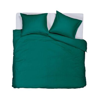 Beddinghouse dekbedovertrek Reuse - Donker Groen - Lits-jumeaux 240x200/220 cm
