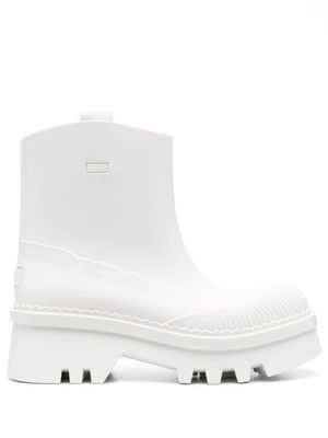 Chloé bottines chelsea à semelle crantée 60 mm - Blanc