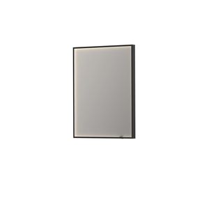 Spiegel INK SP19 Rechthoek In Stalen Kader Met Indirecte Colour Changing LED Verlichting 60 x 4 x 80 cm Mat Zwart