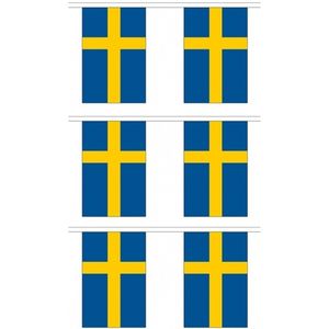 3x Buiten vlaggenlijn Zweden 3 meter