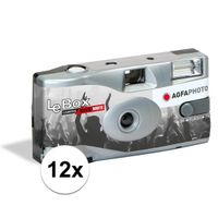 12x Wegwerp cameras/fototoestel met flits voor 36 zwart/wit fotos voor bruiloft/huwelijk   -