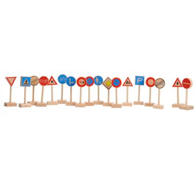 Playwood Houten verkeersbordenset, 18dlg.