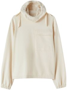 Jil Sander hoodie en coton à logo imprimé - Tons neutres