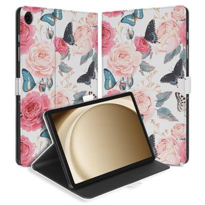 Tablet Book Case Butterfly Roses Samsung Galaxy Tab A11 Plus