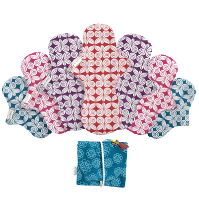 De Eco Femme wasbaar maandverband Full Cycle Kit (Kleur: Wit)