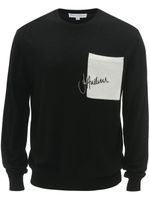 JW Anderson logo-embroidered crew-neck jumper - Noir - thumbnail