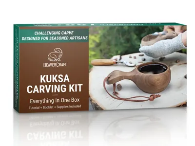 Beavercraft BeaverCraft DIY07 Walnut Kuksa Carving Kit - Complete startset