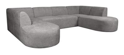 LABEL51 U-Bank 'Espen' Elite stof, kleur Stone