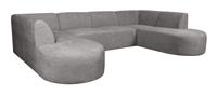 LABEL51 U-Bank 'Espen' Elite stof, kleur Stone
