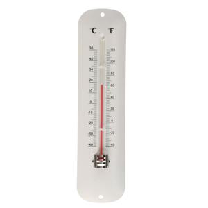 Thermometer wit voor binnen en buiten - Weermeters en buitenthermometers - 5 x 19 cm