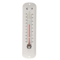 Thermometer wit voor binnen en buiten - Weermeters en buitenthermometers - 5 x 19 cm - thumbnail