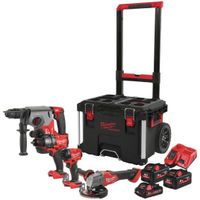 Milwaukee  M18 FPP4E-555T | Powerpack 4-kit | (M18FPD3, FID3, FHX, ONEFSAG125XB, 2 x 5,5, 1 x 3,0Ah) 4933492530