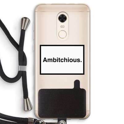 Ambitchious: Xiaomi Redmi 5 Transparant Hoesje met koord