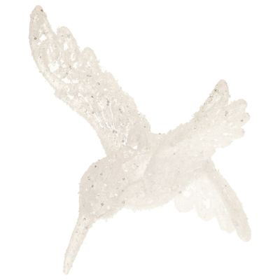 1x stuks acryl vogel kersthanger transparant 10 cm kerstornamenten