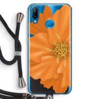 Orange Ellila flower: Huawei P20 Lite Transparant Hoesje met koord