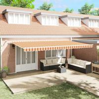 Automatisch Uittrekbaar Ligbed met LED Geel en Oranje 600 x 300 cm