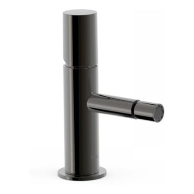 Bidetkraan Tres Study | Opbouw | Mengkraan | 1-knop | Rond | Zwart metallic