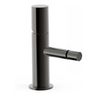 Bidetkraan Tres Study | Opbouw | Mengkraan | 1-knop | Rond | Zwart metallic