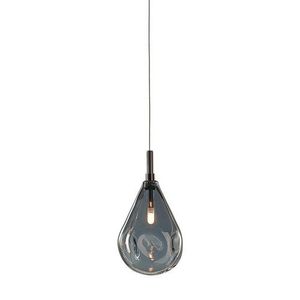 Bomma Soap Mini Single Hanglamp - Zilver glas - Antraciet fitting