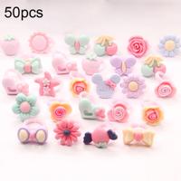 50 PC'S kinderen cute cartoon hars bloem dierlijke hart Bow-knoop ring Frosted oppervlak