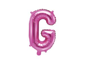 Folieballon Letter 'G' Donker Roze - 35cm