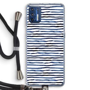 Verrassende lijnen: Motorola Moto G9 Plus Transparant Hoesje met koord
