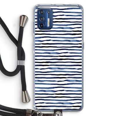 Verrassende lijnen: Motorola Moto G9 Plus Transparant Hoesje met koord