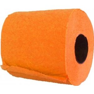 1x WC-papier toiletrol oranje 140 vellen   -