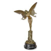 A BRONZE SCULPTURE OF A FAIRY A BRONZE SCULPTURE OF A FAIRY