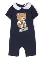 Moschino Kids grenouillère à logo imprimé - Bleu - thumbnail