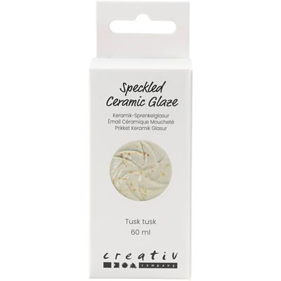 Creativ Company Gespikkeld keramiekglazuur, 999-1060 °c, dekkend, tusk tusk, 60 ml/ 1 fles