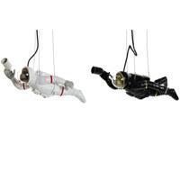 Plafondlamp DKD Home Decor Zwart Wit Hars 220 V 50 W (46 x 14.5 x 20 cm) (2 pcs)