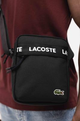 Lacoste Neocroc Logo Schoudertas Heren Zwart - Maat One Size - Kleur: Zwart | Soccerfanshop